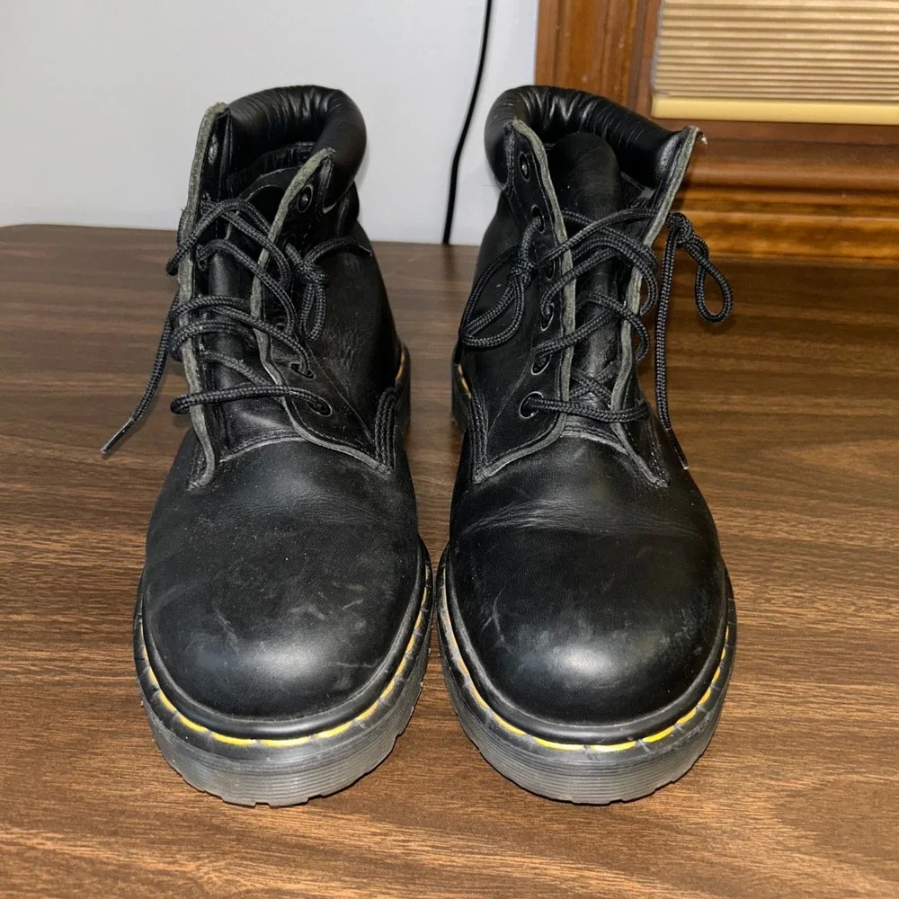 Dr. Martens 939 6-Eye Boot Made in England Mens Size 8 Black Leather AirWair Lug